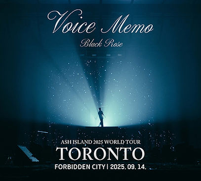 ASH ISLAND 2025 WORLD TOUR event poster for Toronto