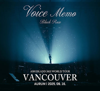 ASH ISLAND 2025 WORLD TOUR event poster for Vancouver
