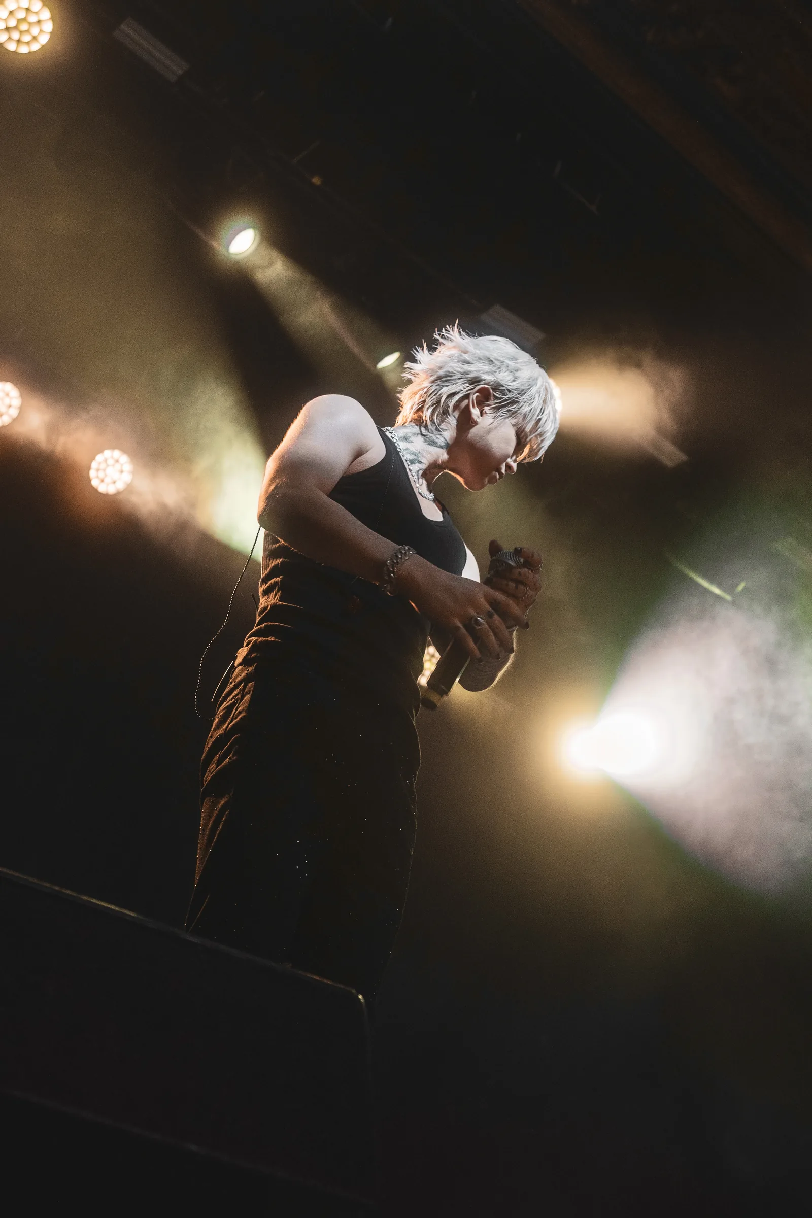 ASH ISLAND performing from a low angle in San Francisco