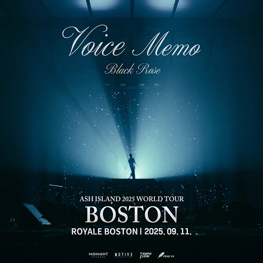 ASH ISLAND 2025 WORLD TOUR event poster for Boston