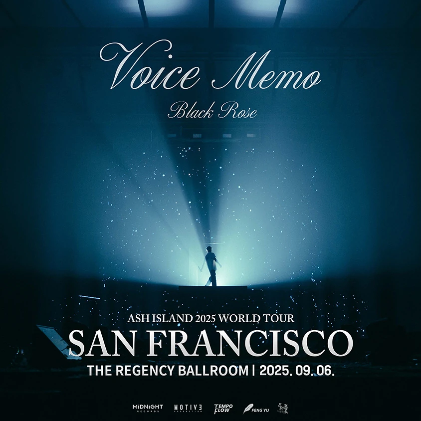 ASH ISLAND 2025 WORLD TOUR event poster for San Francisco