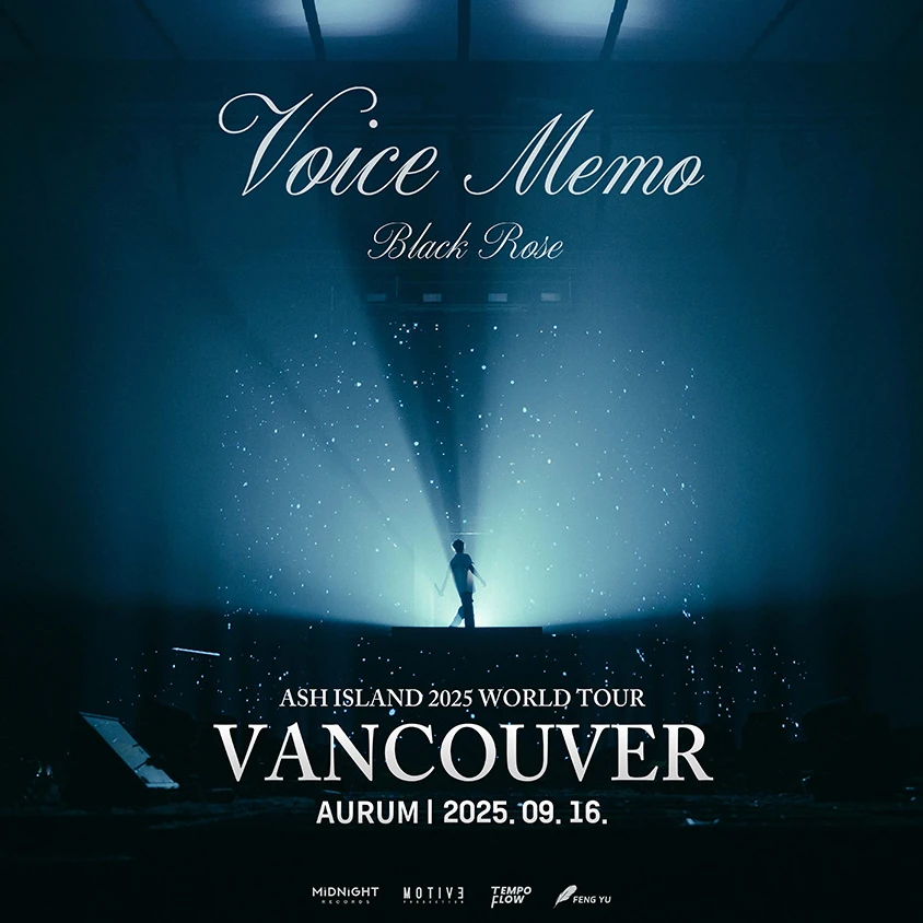 ASH ISLAND 2025 WORLD TOUR event poster for Vancouver
